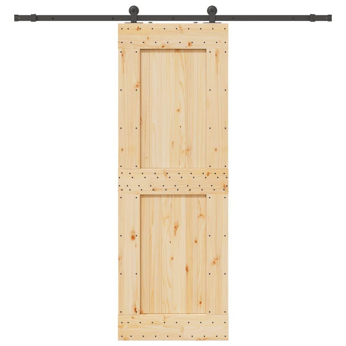 VIDAXL Porte coulissante et kit de quincaillerie 80x210 cm pin massif