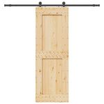 VIDAXL Porte coulissante et kit de quincaillerie 80x210 cm pin massif