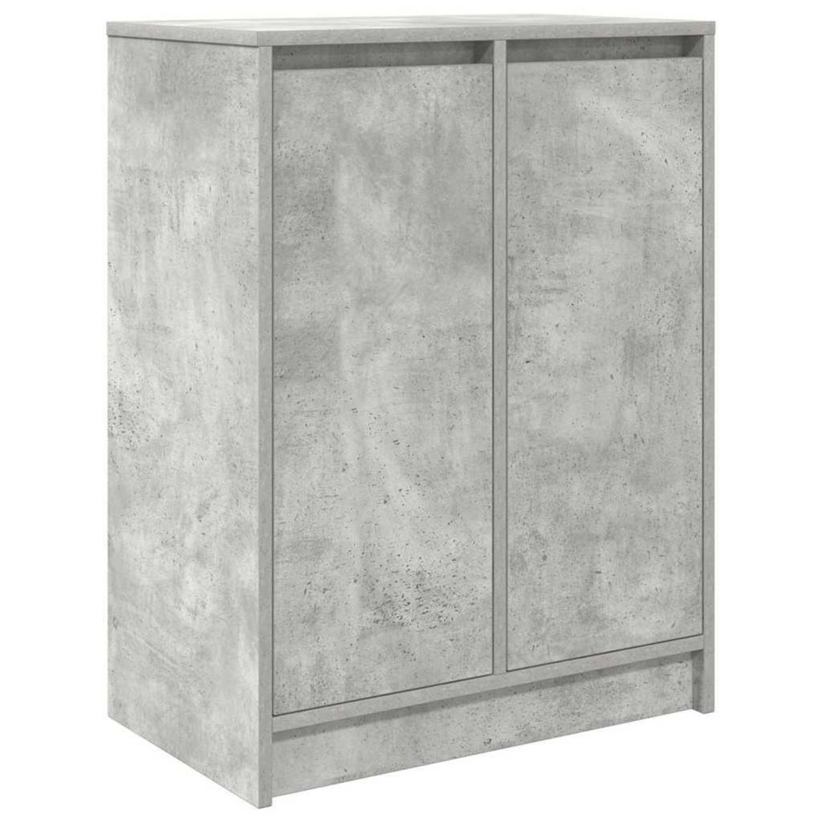VIDAXL Armoire a chaussures gris beton 57x34x76 cm bois d'ingenierie