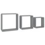 Voir la diapositive 3 : VIDAXL Etageres murales sous forme de cube 3 pcs Gris MDF