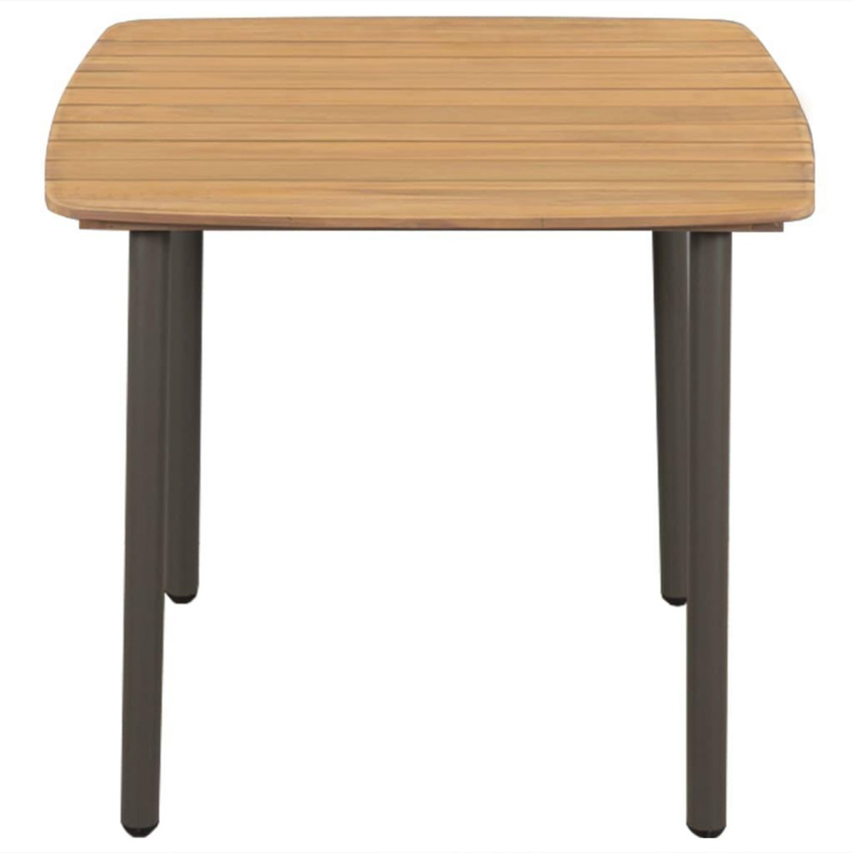 VIDAXL Table de jardin 80 x 80 x 72 cm Bois d'acacia solide et acier