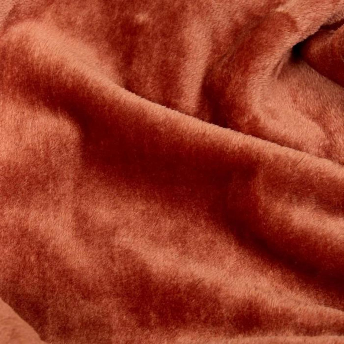ATMOSPHERA Plaid en Flanelle Uni  Ollis  240x260cm Terracotta