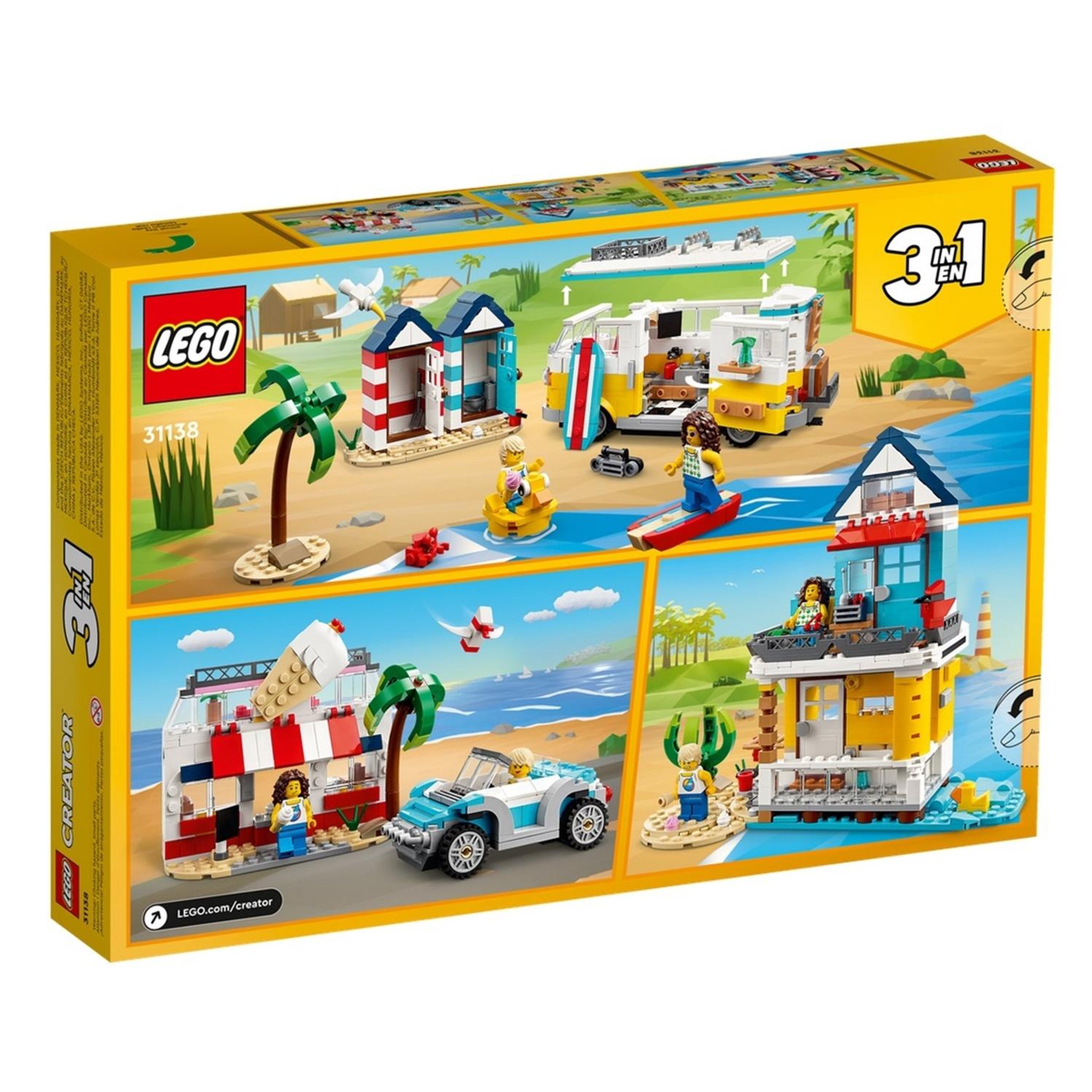 Voir la diapositive 6 : LEGO Creator 3 en 1 Camping-car à la plage