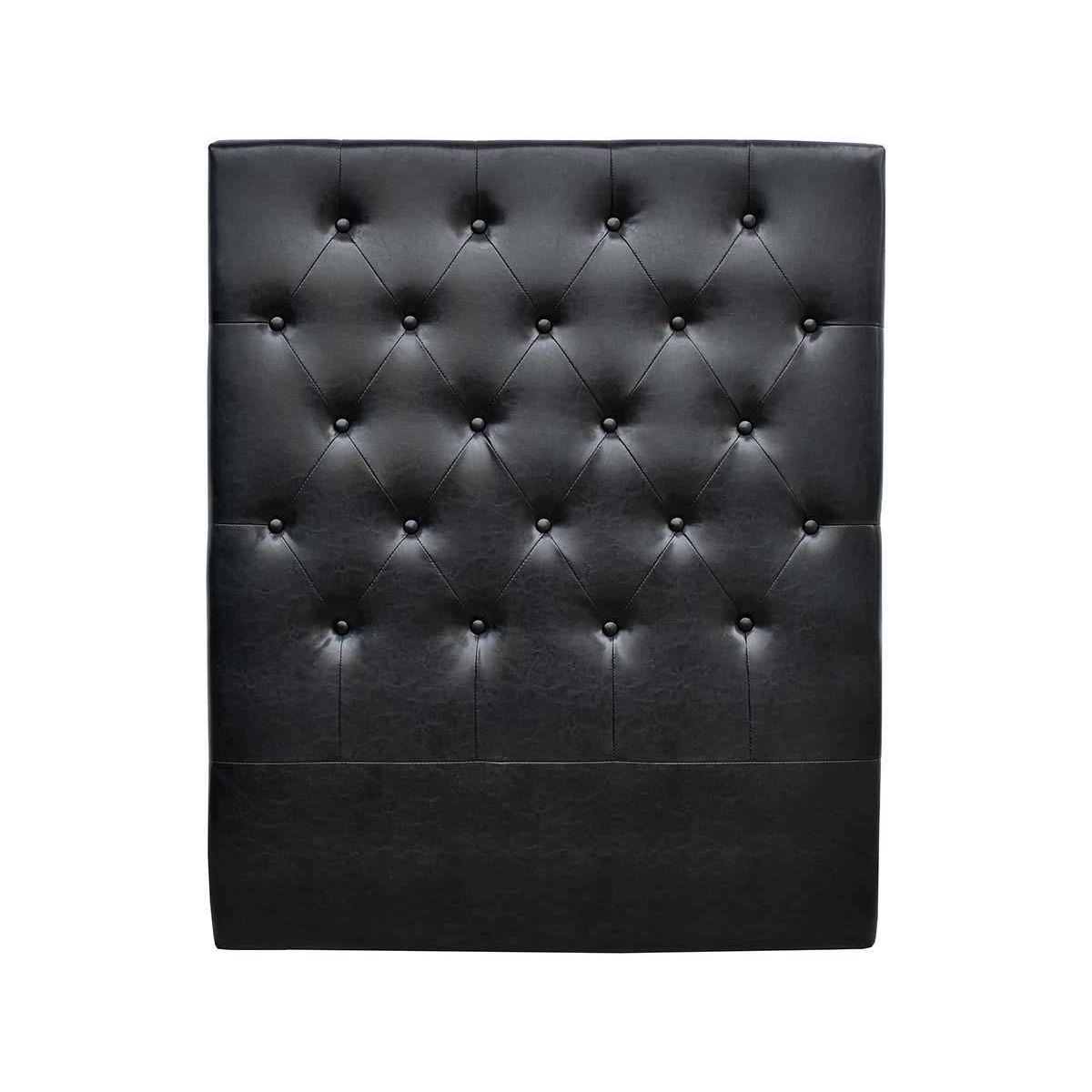 Habitat et Jardin Tête de lit capitonnée  Déco  - 99 cm - Noir - En PVC