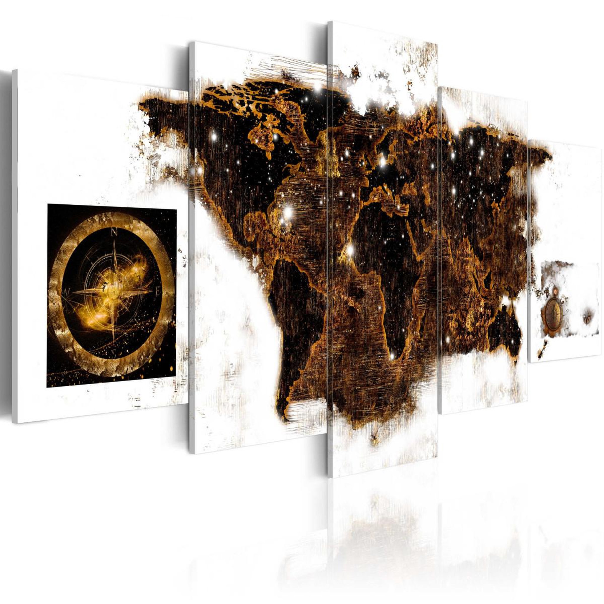 Paris Prix Tableau imprimé  brown map. Coloris disponibles : Multicolore