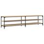 Voir la diapositive 2 : VIDAXL Meuble TV chene sonoma 200x30x50 cm bois d'ingenierie et metal