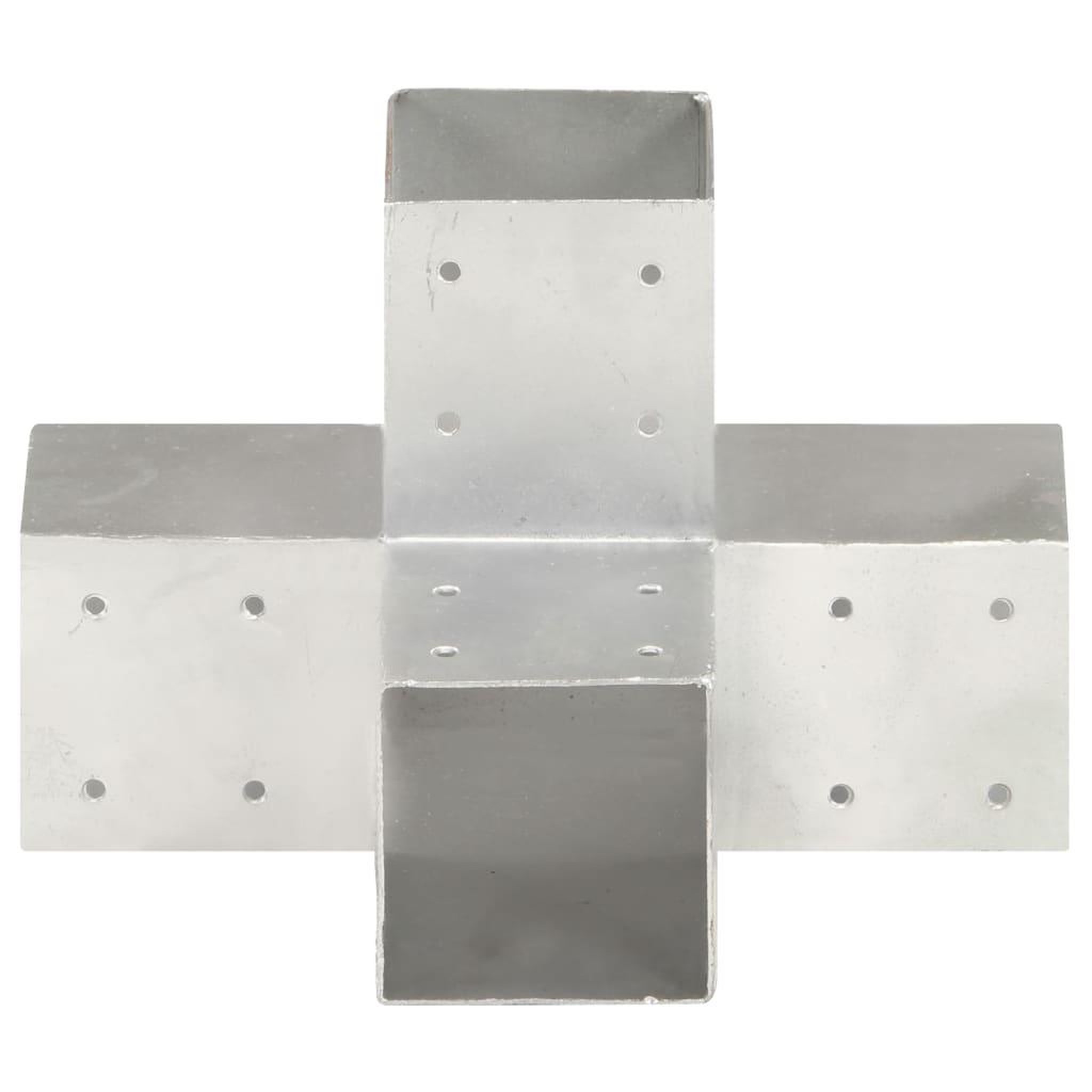 Voir la diapositive 2 : VIDAXL Connecteur de poteau Forme en X Metal galvanise 91x91 mm