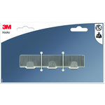 3M Barre 3 crochets adhésif Permanent 3M, gris