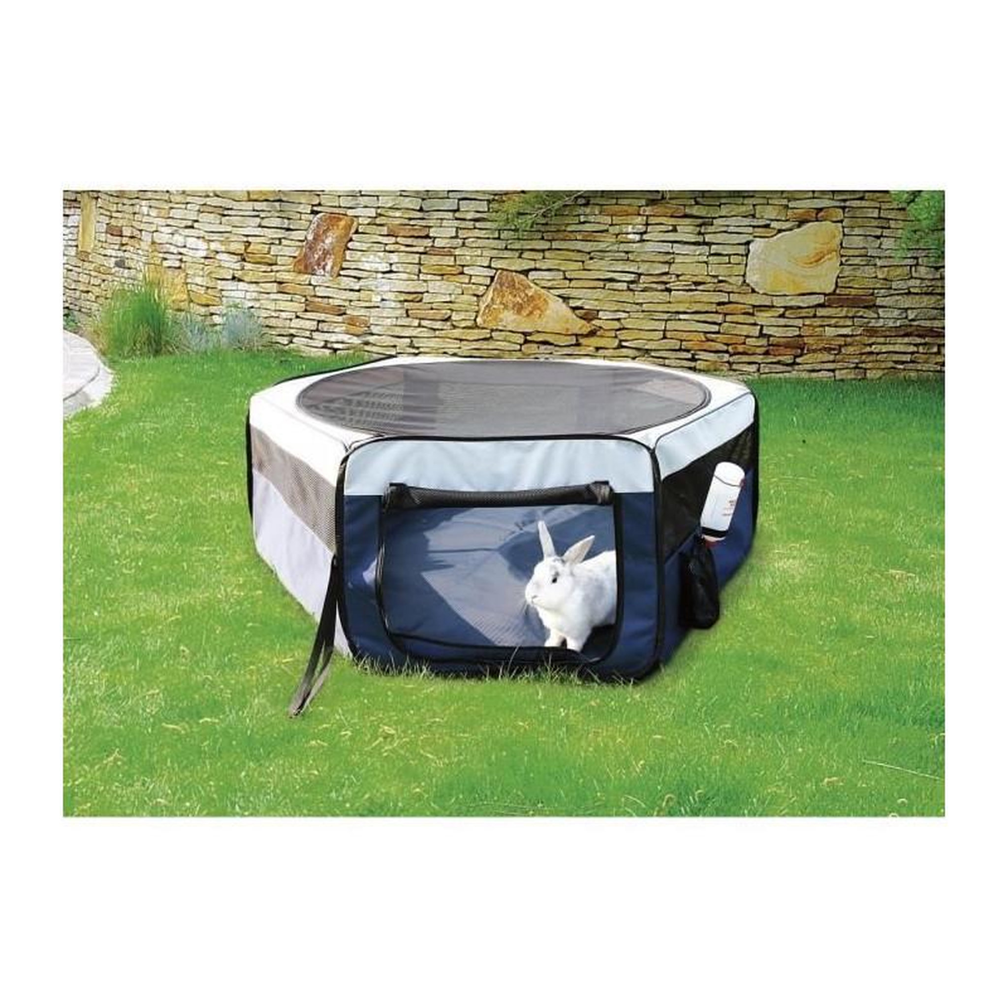 Voir la diapositive 2 : Trixie TRIXIE Enclos pour lapins/chiots ø 130 × 55 cm bleu/gris