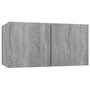 Voir la diapositive 5 : VIDAXL Meubles TV muraux 4pcs Sonoma gris 60x30x30cm Bois d'ingenierie