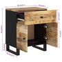 Voir la diapositive 6 : VIDAXL Table de chevet 50x33x60 cm Bois de manguier et d'ingenierie