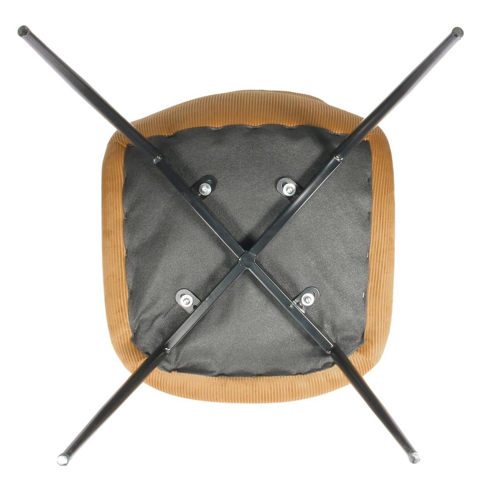 Voir la diapositive 6 : The Home Deco Factory Lot de 4 chaises velours  giulia  85cm moutarde