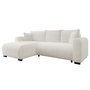Voir la diapositive 1 : BEST MOBILIER Rosalie - canapé d'angle réversible 4 places convertible avec coffre en velours texturé