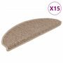 Voir la diapositive 2 : VIDAXL Tapis d'escalier autocollants 15 pcs 65x21x4 cm Sable