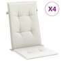 Voir la diapositive 2 : VIDAXL Coussins de chaise a dossier haut lot de 4 creme melange tissu