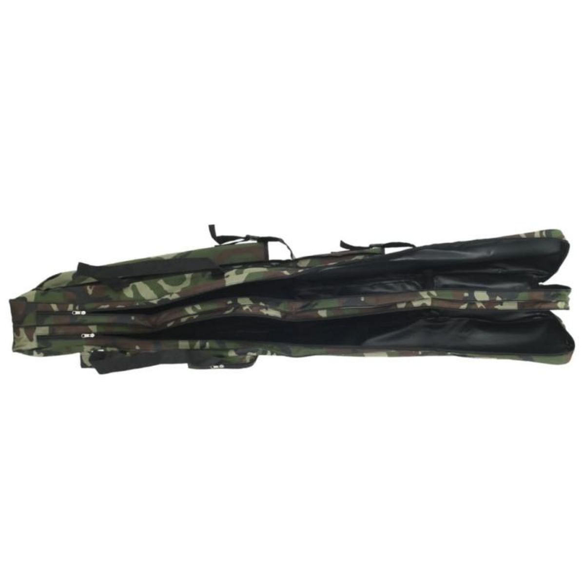 VIDAXL Sac de canne à pêche vert camouflage 160 cm tissu oxford