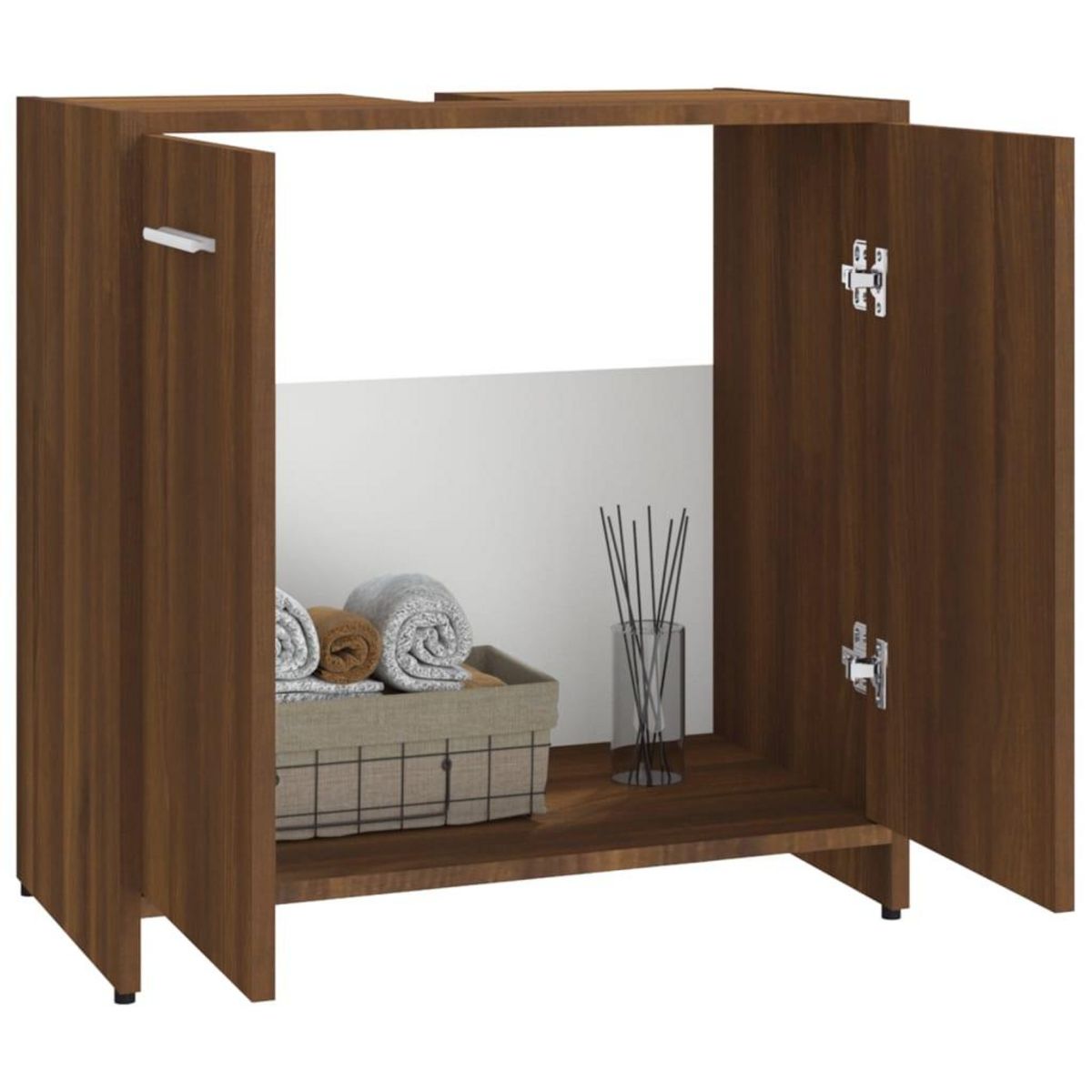 VIDAXL Armoire de bain Chene marron 60x33x60 cm Bois d'ingenierie