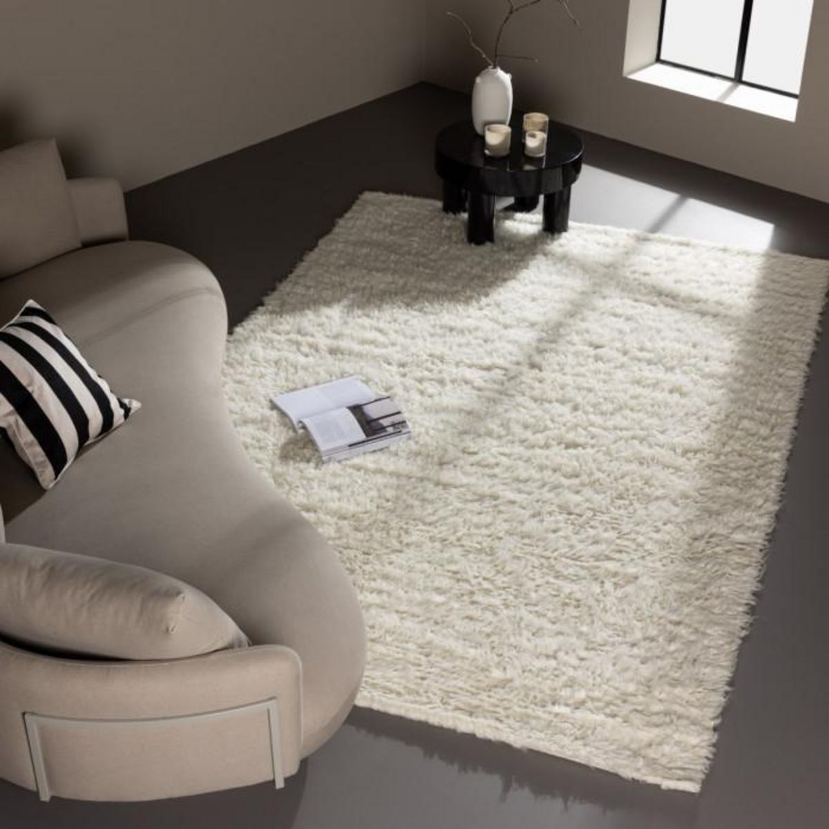 Paris Prix Tapis Rectangulaire en Laine  Leiko  160x230cm Naturel
