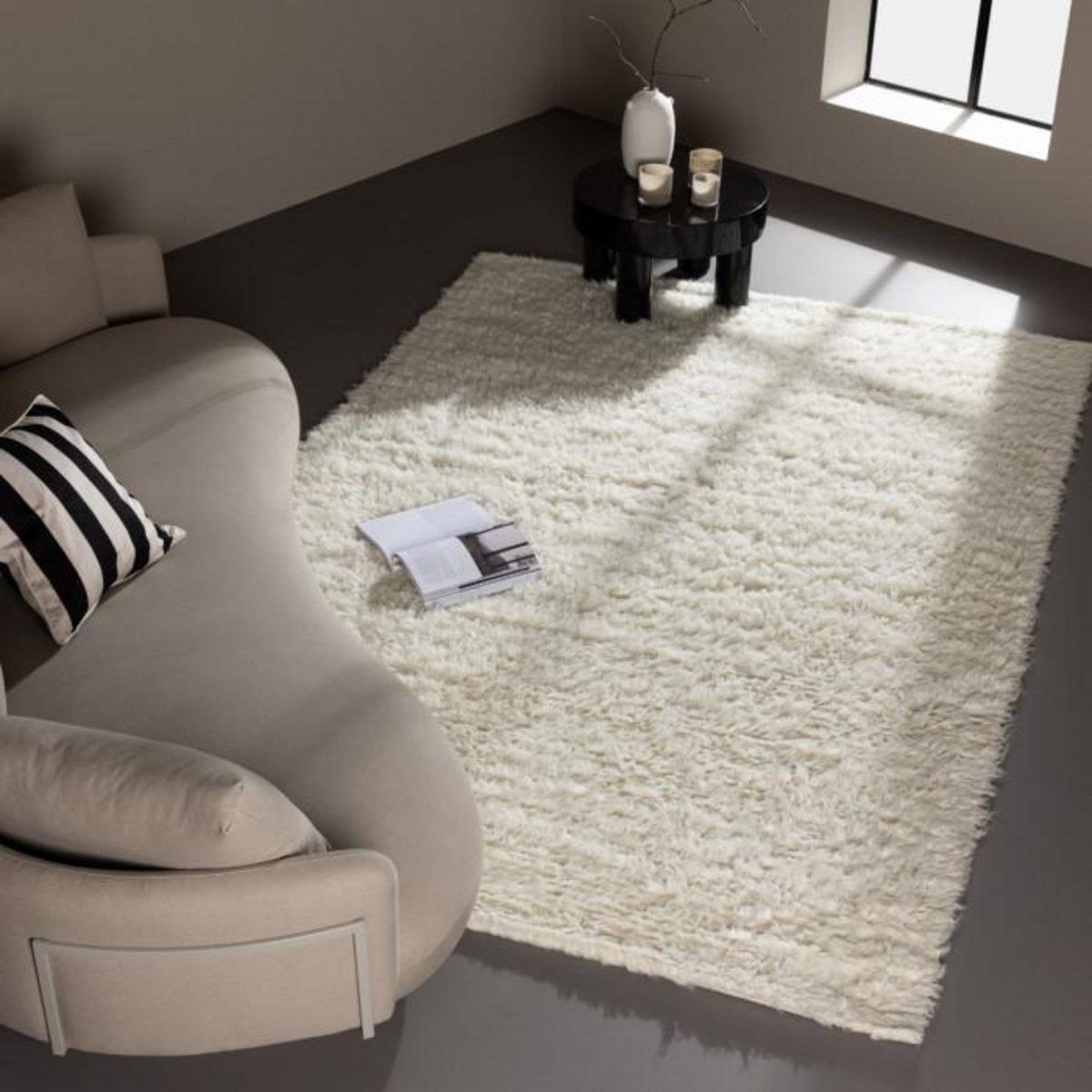 Paris Prix Tapis Rectangulaire en Laine  Leiko  160x230cm Naturel