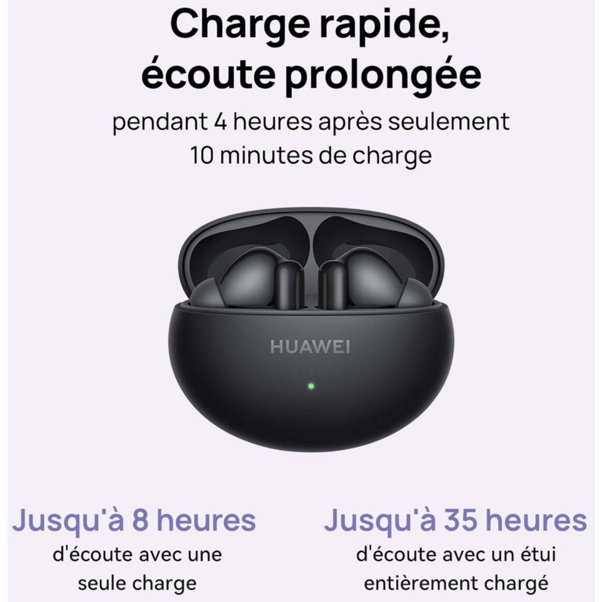 HUAWEI Ecouteurs Freebuds 6i noir