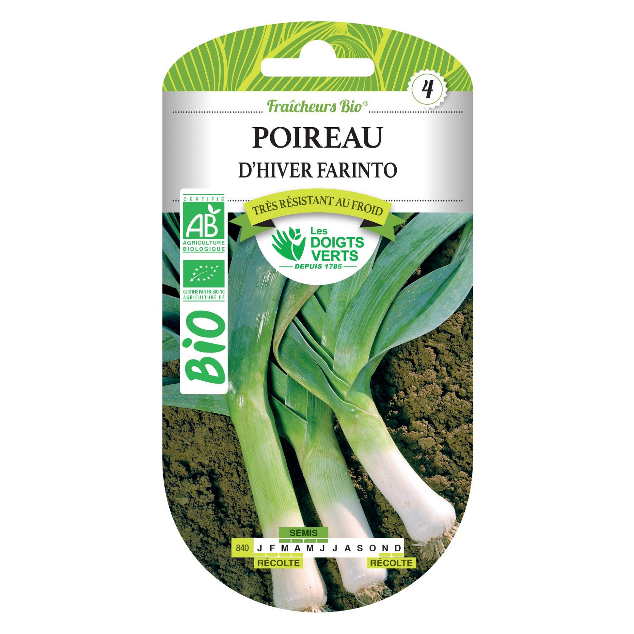 LES DOIGTS VERTS Graines de poireau d'hiver Farinto BIO Les Doigts Verts
