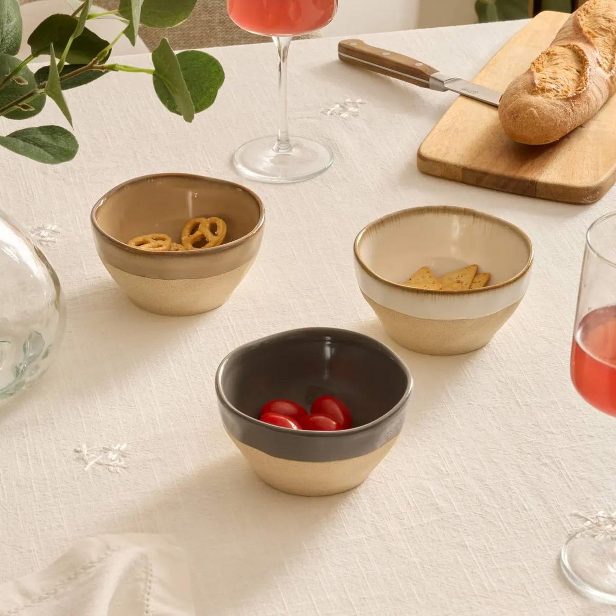 Voir la diapositive 3 : SECRET DE GOURMET Lot de 6 coupelles en faïence  kate  30cl gris