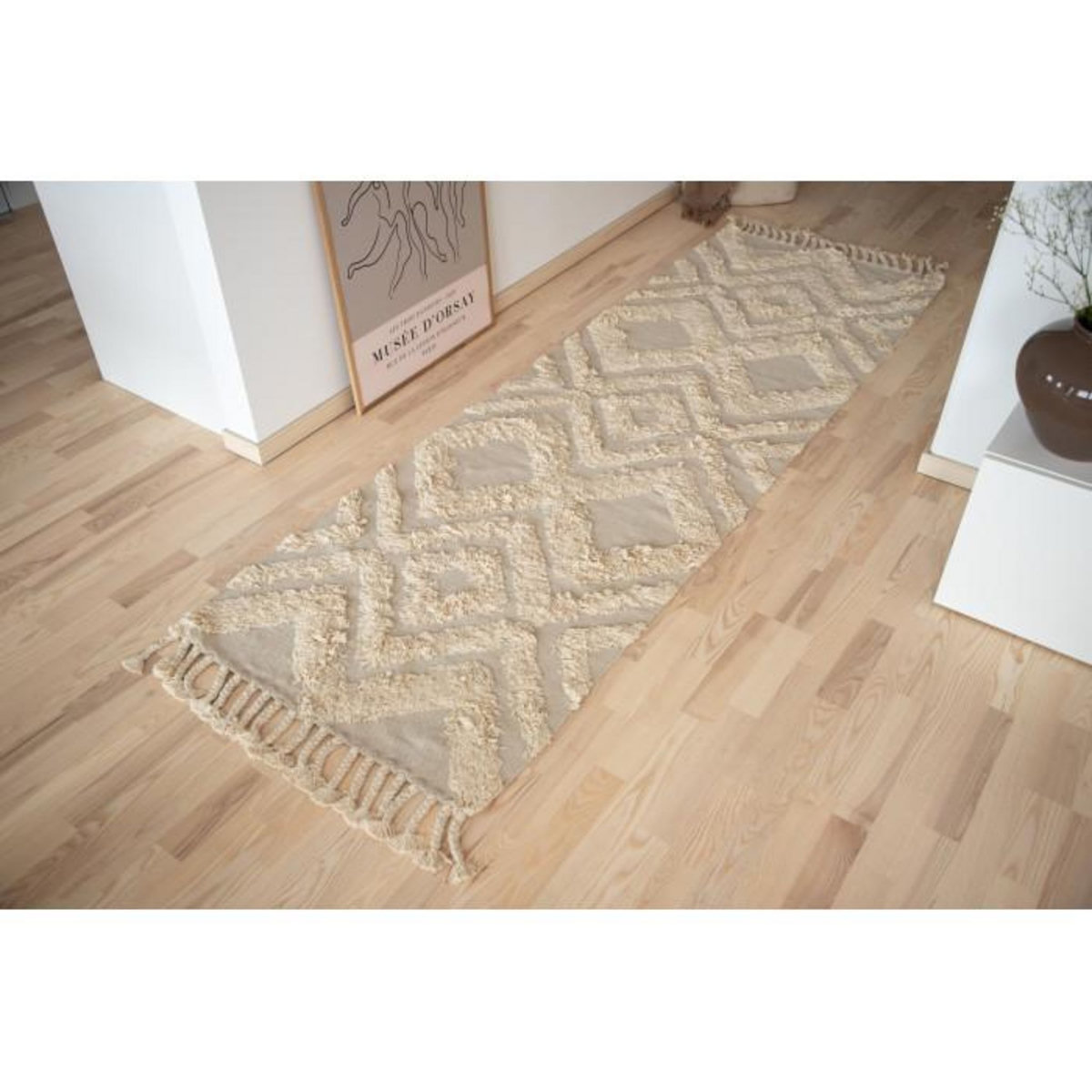 Paris Prix Tapis Design  Hilma  80x250cm Beige