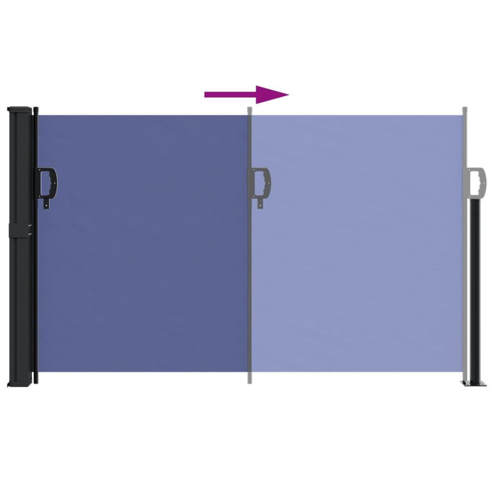 Voir la diapositive 5 : VIDAXL Auvent lateral retractable bleu 120x600 cm