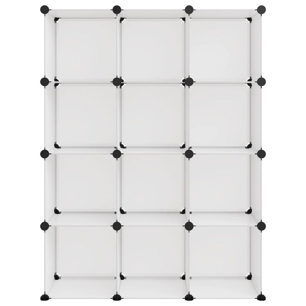 VIDAXL Cubes de rangement 12 pcs Transparent PP
