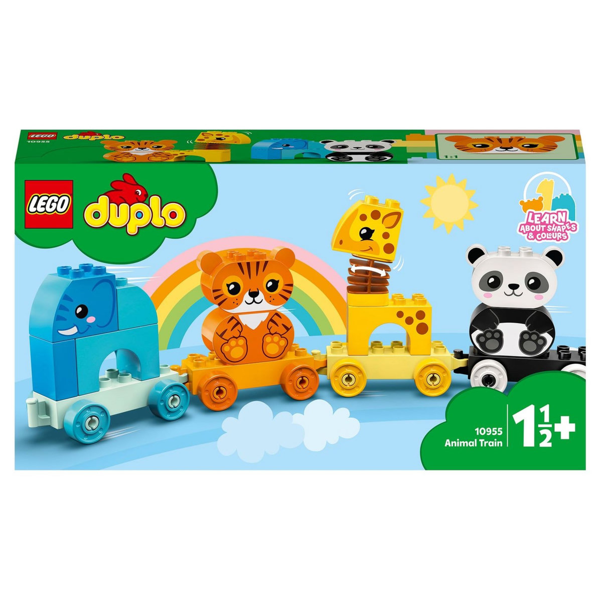 LEGO DUPLO 10955 - My First Le Train des Animaux, Jouet Premier Âge, Jeu Éducatif pour Enfants et Bébés agés de 1 an et plus