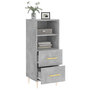 Voir la diapositive 4 : VIDAXL Buffet Gris beton 34,5x34x90 cm Bois d'ingenierie