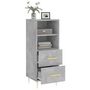 Voir la diapositive 4 : VIDAXL Buffet Gris beton 34,5x34x90 cm Bois d'ingenierie