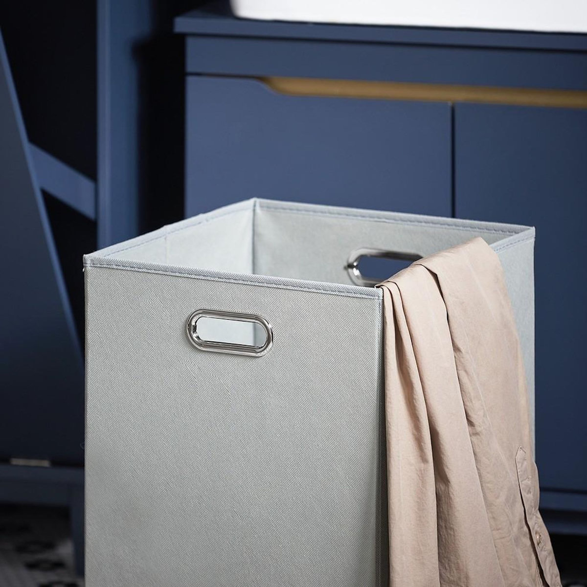 SOBUY SoBuy - Meuble De Buanderie à un tiroir - Bleu Foncé - 40x40x96cm - Moderne - BZR114-B