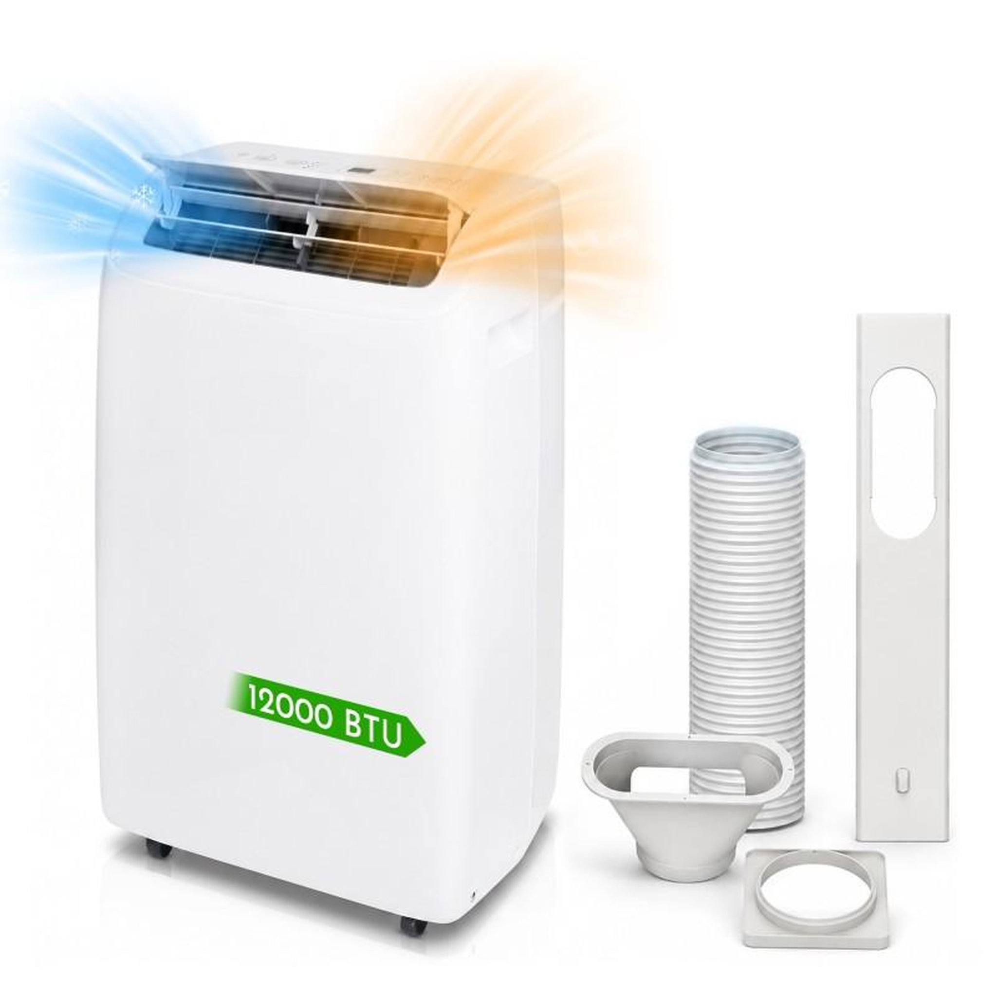 Climatiseur mobile réversible 2-en-1 – froid et chaud – 3 500 w – wi-fi
