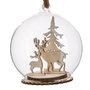 Voir la diapositive 2 : FEERIC LIGHT & CHRISTMAS Boule de Noël en Verre  Glacé  45cm Transparent