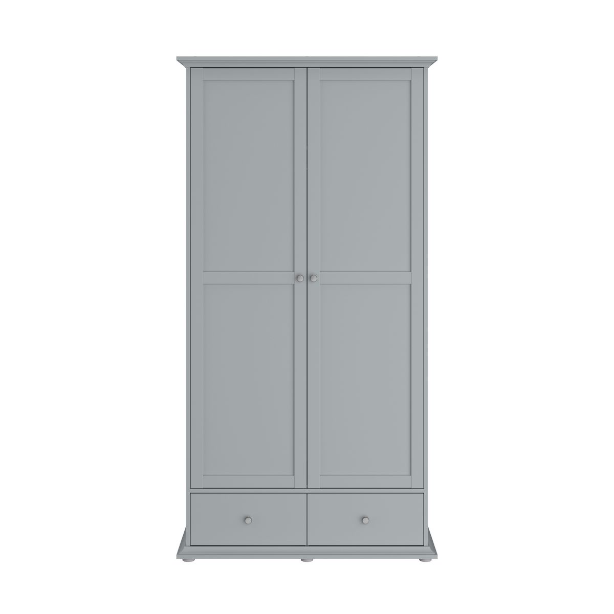 Armoire 2 portes 2 tiroirs L104cm NESRINE