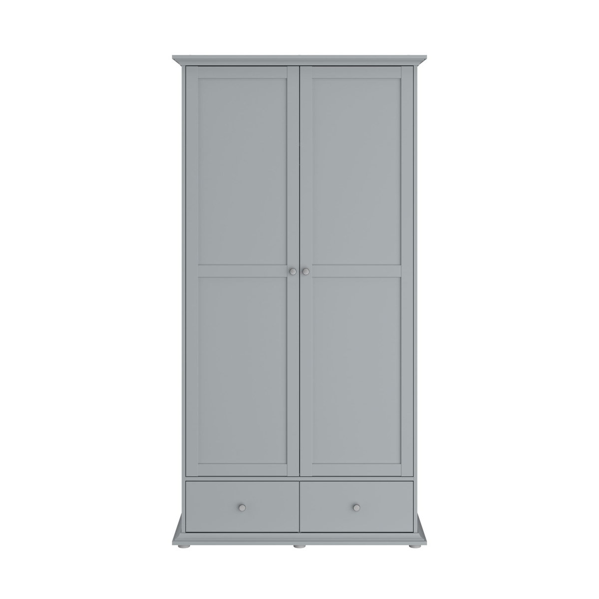 Armoire 2 portes 2 tiroirs L104cm NESRINE
