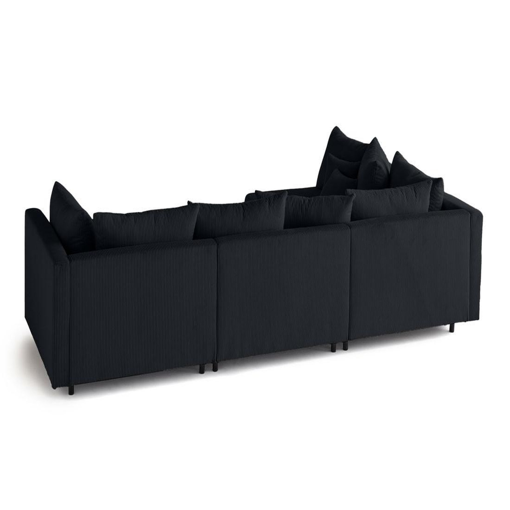 Voir la diapositive 4 : LISA DESIGN Edinburg - canapé modulable d'angle réversible 4 places - en velours côtelé