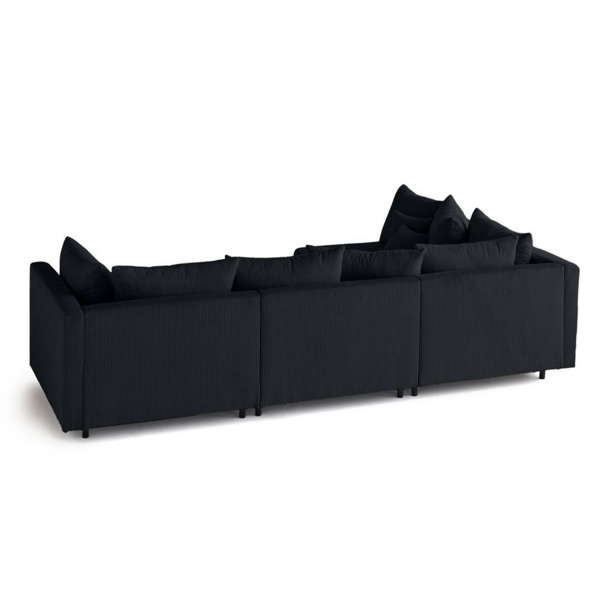 LISA DESIGN Edinburg - canapé modulable d'angle réversible 4 places - en velours côtelé