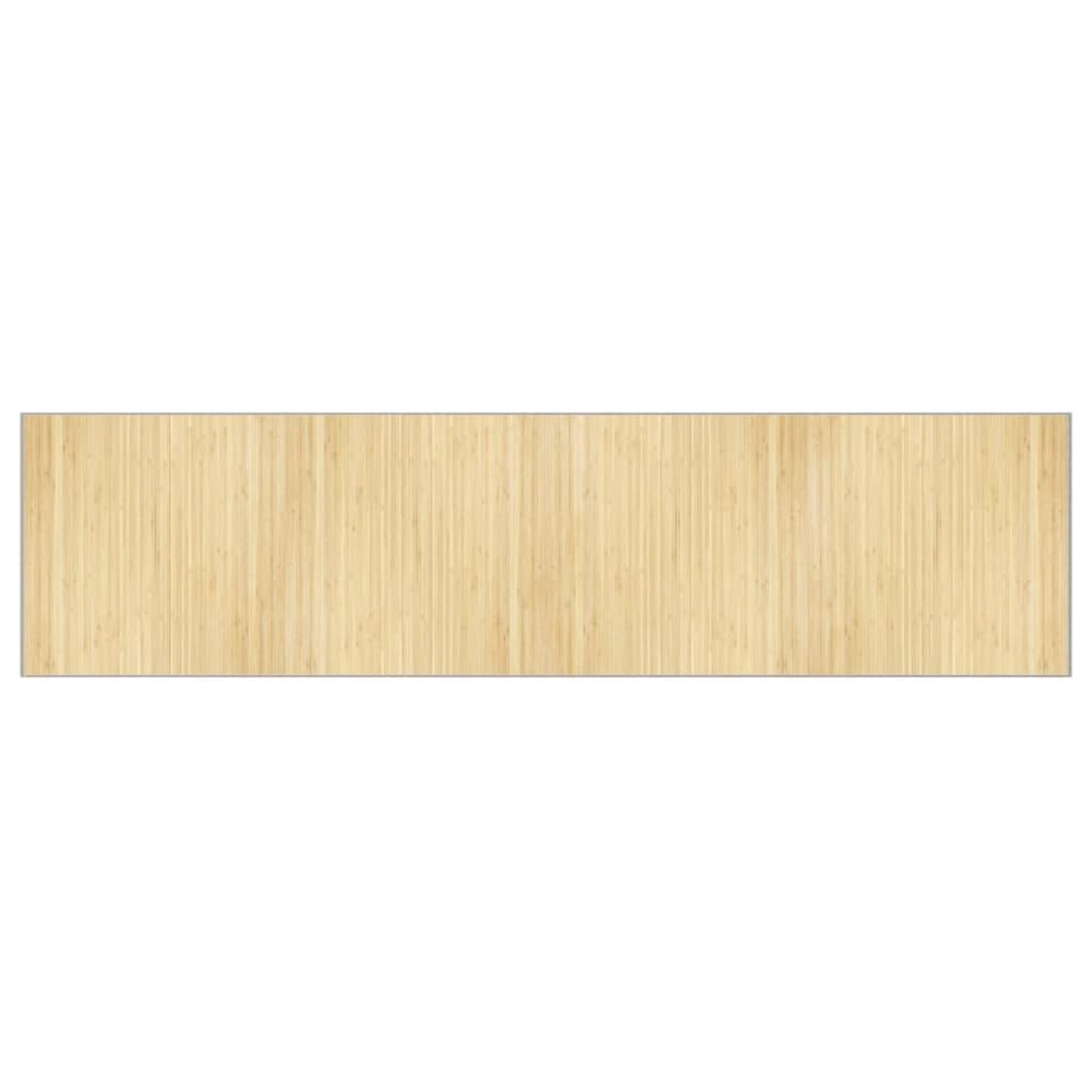 Voir la diapositive 2 : VIDAXL Tapis rectangulaire naturel clair 100x400 cm bambou