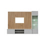 Voir la diapositive 2 : Paris Prix Ensemble Meuble TV Rayure  Xari  200cm Naturel & Gris Perle