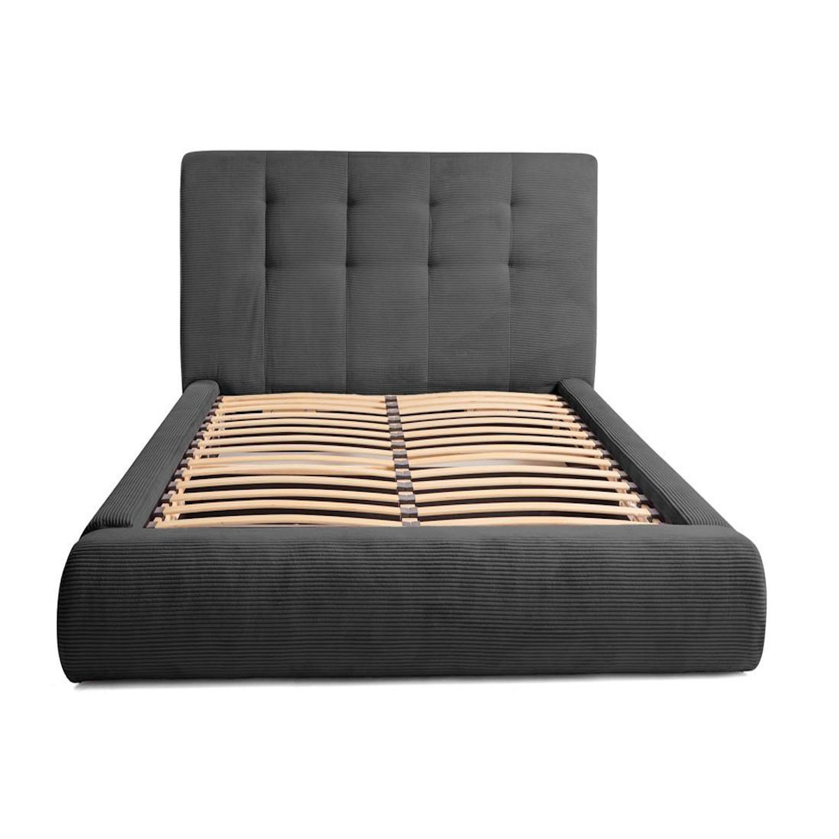 LISA DESIGN Onyx - lit coffre - 180x200 cm - en velours côtelé - sommier inclus