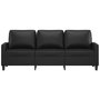Voir la diapositive 3 : VIDAXL Canape a 3 places Noir 180 cm Similicuir