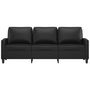 Voir la diapositive 3 : VIDAXL Canape a 3 places Noir 180 cm Similicuir