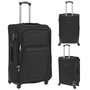 Voir la diapositive 2 : VIDAXL Ensemble de valises souples 3 pcs Noir
