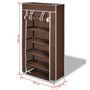 Voir la diapositive 6 : VIDAXL Porte-chaussures etageres 58 x 28 x 106 cm Brun