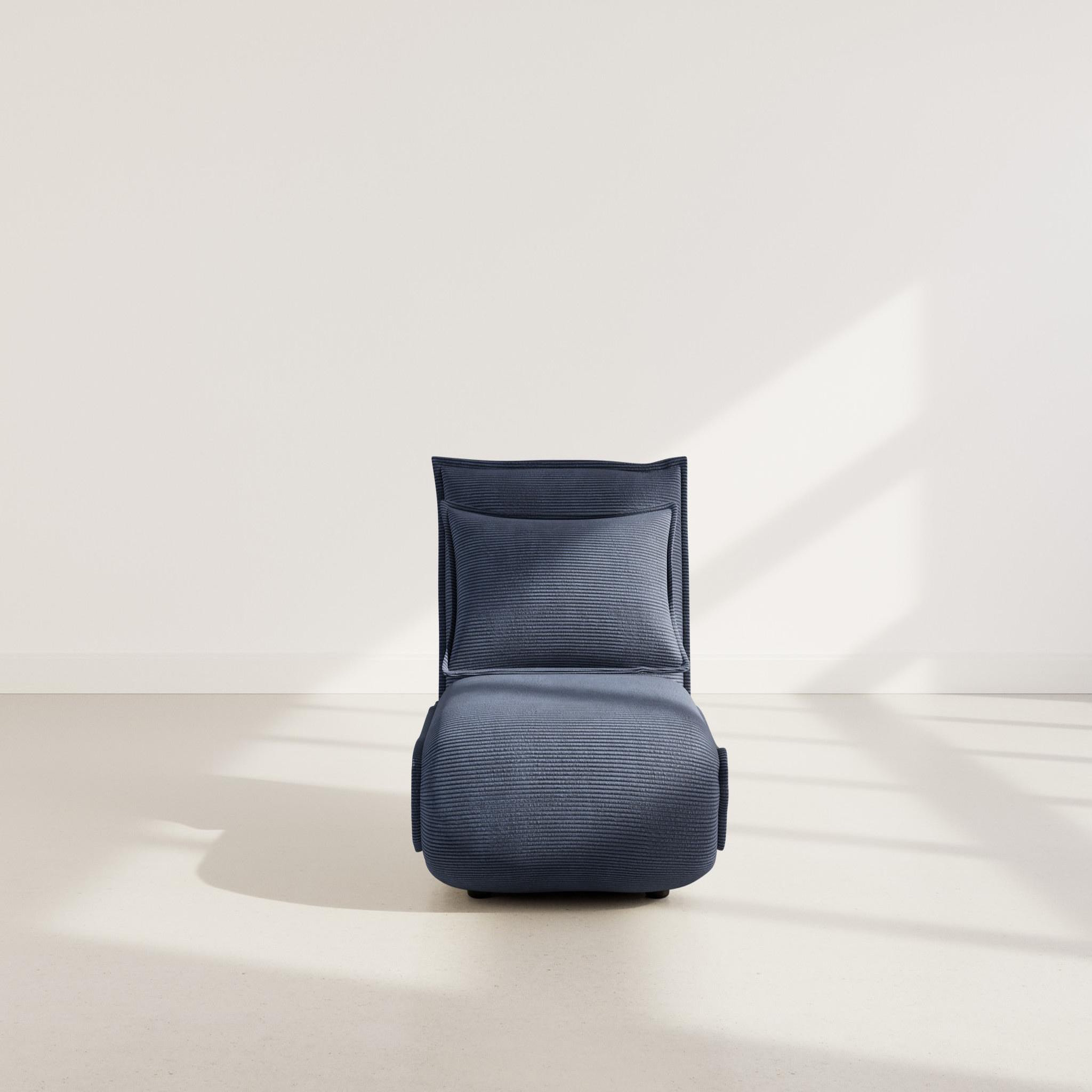 Voir la diapositive 5 : BEST MOBILIER Candice - banquette 1 place convertible clic-clac en velours côtelé