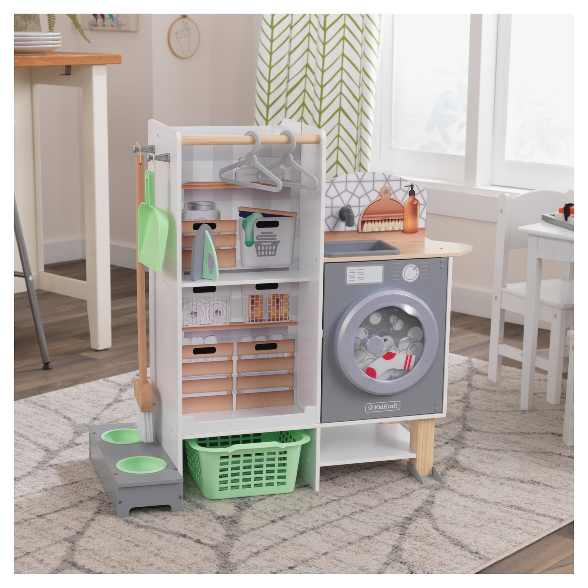 Voir la diapositive 4 : Kidkraft Cuisine buanderie 2 en 1