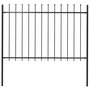 Voir la diapositive 1 : VIDAXL Cloture de jardin avec dessus en lance Acier 1,7 x 1,2 m Noir