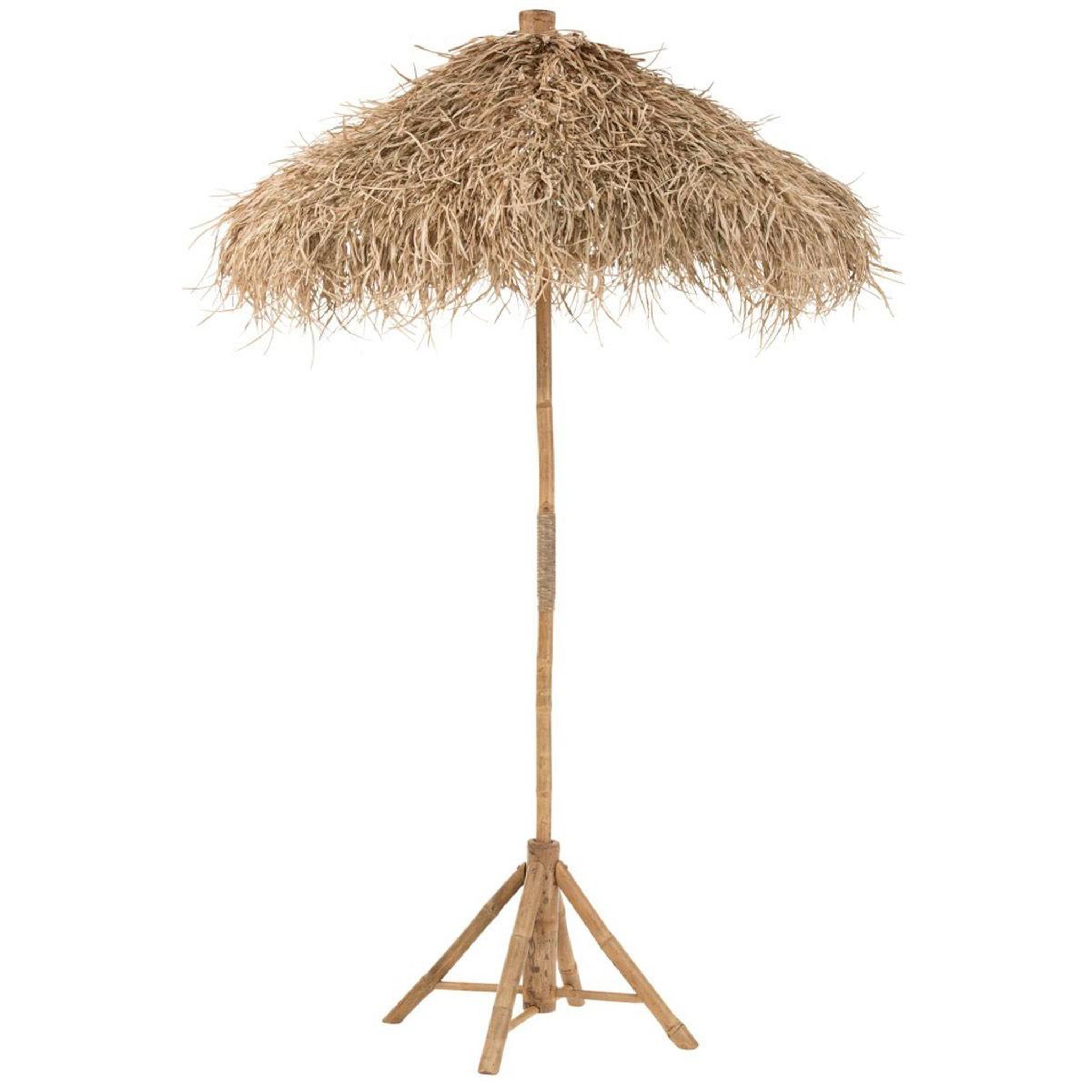 Voir la diapositive 1 : J-LINE Parasol sur pied bambou  paradis  150cm naturel